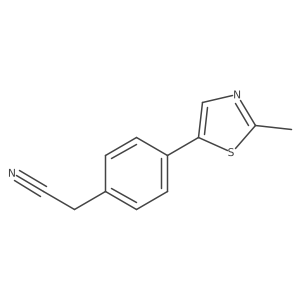 2-[4-(2-Methyl-1,3-thiazol-5-yl)phenyl]acetonitrile结构式