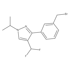 3-[3-(bromomethyl)phenyl]-4-(difluoromethyl)-1-(propan-2-yl)-1H-pyrazole结构式