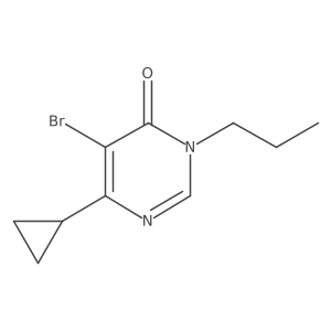 5-Bromo-6-cyclopropyl-3-propyl-3,4-dihydropyrimidin-4-one结构式