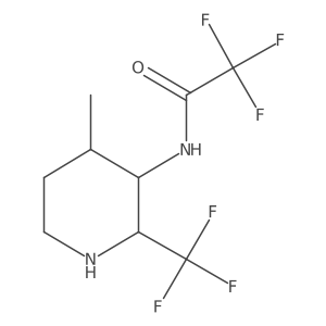 2,2,2-trifluoro-N-[4-methyl-2-(trifluoromethyl)piperidin-3-yl]acetamide Structure