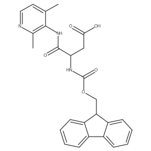 3-[(2,4-dimethylpyridin-3-yl)carbamoyl]-3-({[(9H-fluoren-9-yl)methoxy]carbonyl}amino)propanoic acid结构式