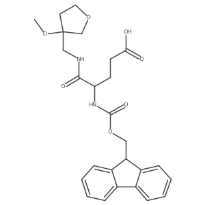 4-({[(9H-fluoren-9-yl)methoxy]carbonyl}amino)-4-{[(3-methoxyoxolan-3-yl)methyl]carbamoyl}butanoic acid结构式