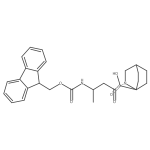 2-[3-({[(9H-fluoren-9-yl)methoxy]carbonyl}amino)butanoyl]-2-azabicyclo[2.2.2]octane-1-carboxylic acid结构式