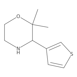 2,2-Dimethyl-3-(thiophen-3-yl)morpholine结构式