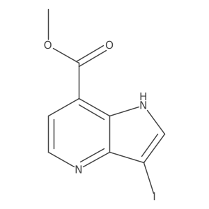 3-Iodo-1H-pyrrolo[3,2-b]pyridine-7-carboxylic acid methyl ester Structure