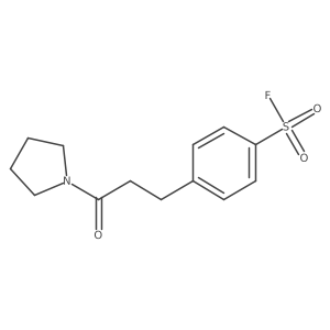 4-[3-Oxo-3-(pyrrolidin-1-yl)propyl]benzene-1-sulfonyl fluoride结构式