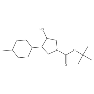 rac-tert-butyl (3R,4S)-3-hydroxy-4-(4-methylcyclohexyl)pyrrolidine-1-carboxylate Structure