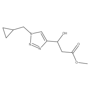 methyl (3R)-3-[1-(cyclopropylmethyl)-1H-1,2,3-triazol-4-yl]-3-hydroxypropanoate结构式
