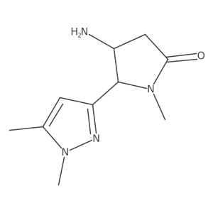 4-amino-5-(1,5-dimethyl-1H-pyrazol-3-yl)-1-methylpyrrolidin-2-one结构式
