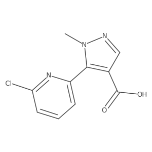 5-(6-chloropyridin-2-yl)-1-methyl-1H-pyrazole-4-carboxylic acid结构式