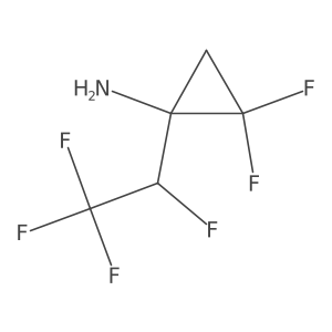 2,2-Difluoro-1-(1,2,2,2-tetrafluoroethyl)cyclopropan-1-amine Structure