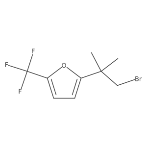 2-(1-Bromo-2-methylpropan-2-yl)-5-(trifluoromethyl)furan Structure