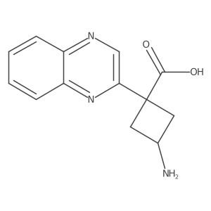 3-Amino-1-(quinoxalin-2-yl)cyclobutane-1-carboxylic acid结构式