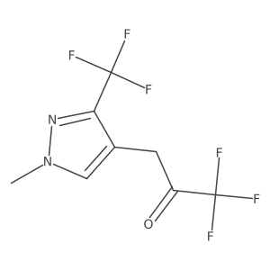 1,1,1-trifluoro-3-[1-methyl-3-(trifluoromethyl)-1H-pyrazol-4-yl]propan-2-one Structure
