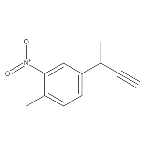 1-methyl-4-(1-methylprop-2-ynyl)-2-nitro-benzene结构式