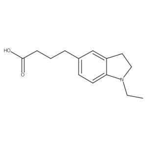 4-(1-ethyl-2,3-dihydro-1H-indol-5-yl)butanoic acid结构式