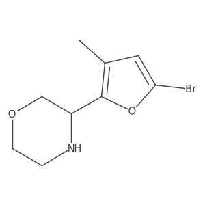 3-(5-Bromo-3-methylfuran-2-yl)morpholine结构式