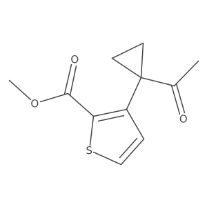Methyl 3-(1-acetylcyclopropyl)thiophene-2-carboxylate Structure