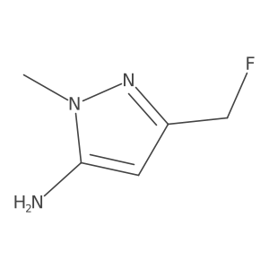 3-(fluoromethyl)-1-methyl-1H-pyrazol-5-amine结构式