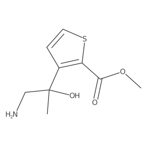 Methyl 3-(1-amino-2-hydroxypropan-2-yl)thiophene-2-carboxylate结构式
