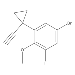 5-Bromo-1-(1-ethynylcyclopropyl)-3-fluoro-2-methoxybenzene Structure