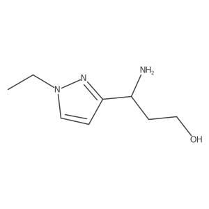 3-amino-3-(1-ethyl-1H-pyrazol-3-yl)propan-1-ol Structure