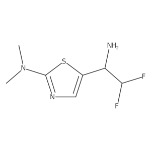 5-(1-amino-2,2-difluoroethyl)-N,N-dimethyl-1,3-thiazol-2-amine结构式