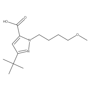 3-(tert-butyl)-1-(4-methoxybutyl)-1H-pyrazole-5-carboxylic acid结构式
