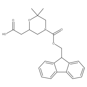 2-(4-{[(9H-fluoren-9-yl)methoxy]carbonyl}-6,6-dimethylmorpholin-2-yl)acetic acid结构式