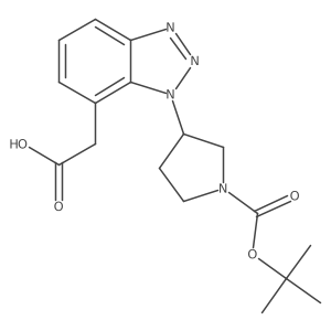 2-(1-{1-[(tert-butoxy)carbonyl]pyrrolidin-3-yl}-1H-1,2,3-benzotriazol-7-yl)acetic acid结构式