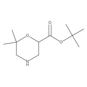 Tert-butyl 6,6-dimethylmorpholine-2-carboxylate结构式