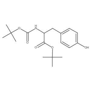 Tert-butyl 2-{[(tert-butoxy)carbonyl]amino}-3-(4-hydroxyphenyl)propanoate结构式
