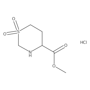 Methyl 1,1-dioxo-1,3-thiazinane-4-carboxylate;hydrochloride结构式