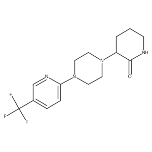 3-{4-[5-(Trifluoromethyl)pyridin-2-yl]piperazin-1-yl}piperidin-2-one结构式