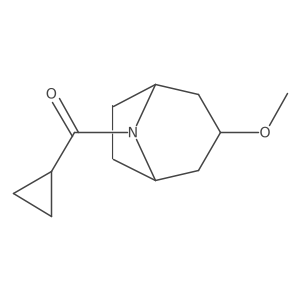 cyclopropyl((1R,5S)-3-methoxy-8-azabicyclo[3.2.1]octan-8-yl)methanone结构式