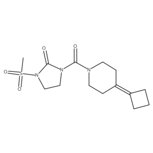 1-(4-Cyclobutylidenepiperidine-1-carbonyl)-3-methanesulfonylimidazolidin-2-one结构式