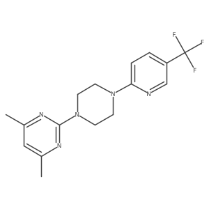 4,6-Dimethyl-2-{4-[5-(trifluoromethyl)pyridin-2-yl]piperazin-1-yl}pyrimidine Structure