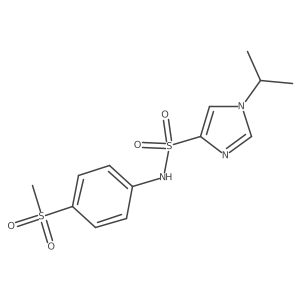 N-(4-methanesulfonylphenyl)-1-(propan-2-yl)-1H-imidazole-4-sulfonamide结构式