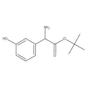 Tert-butyl 2-amino-2-(3-hydroxyphenyl)acetate Structure