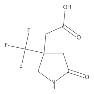 2-[5-Oxo-3-(trifluoromethyl)pyrrolidin-3-yl]acetic acid Structure