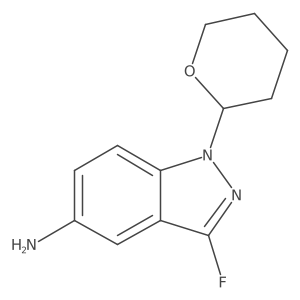3-Fluoro-1-(tetrahydro-2H-pyran-2-yl)-1H-indazol-5-amine结构式