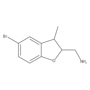 rac-[(2R,3S)-5-bromo-3-methyl-2,3-dihydro-1-benzofuran-2-yl]methanamine结构式