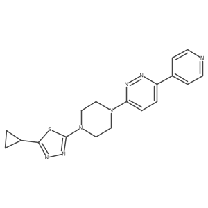 2-Cyclopropyl-5-[4-(6-pyridin-4-ylpyridazin-3-yl)piperazin-1-yl]-1,3,4-thiadiazole结构式