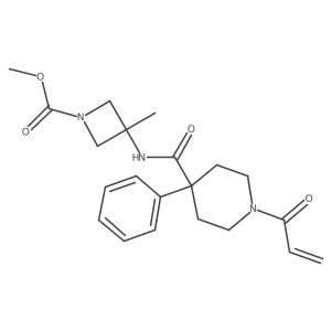 Methyl 3-methyl-3-[4-phenyl-1-(prop-2-enoyl)piperidine-4-amido]azetidine-1-carboxylate结构式