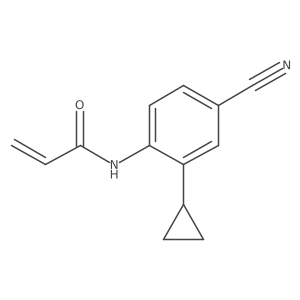 N-(4-cyano-2-cyclopropylphenyl)prop-2-enamide结构式