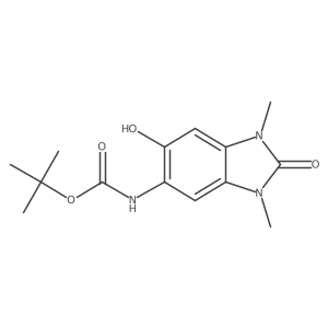 tert-butyl N-(6-hydroxy-1,3-dimethyl-2-oxo-2,3-dihydro-1H-1,3-benzodiazol-5-yl)carbamate结构式