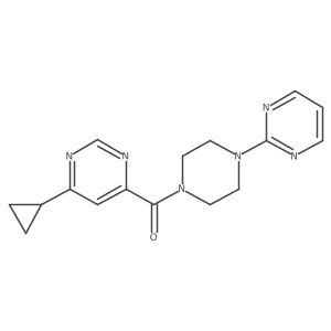 4-Cyclopropyl-6-[4-(pyrimidin-2-yl)piperazine-1-carbonyl]pyrimidine Structure