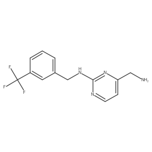 4-(aminomethyl)-N-{[3-(trifluoromethyl)phenyl]methyl}pyrimidin-2-amine结构式