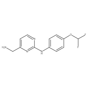4-(aminomethyl)-N-[4-(difluoromethoxy)phenyl]pyrimidin-2-amine结构式