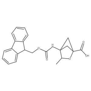 4-({[(9H-fluoren-9-yl)methoxy]carbonyl}amino)-3-methyl-2-oxabicyclo[2.1.1]hexane-1-carboxylic acid结构式